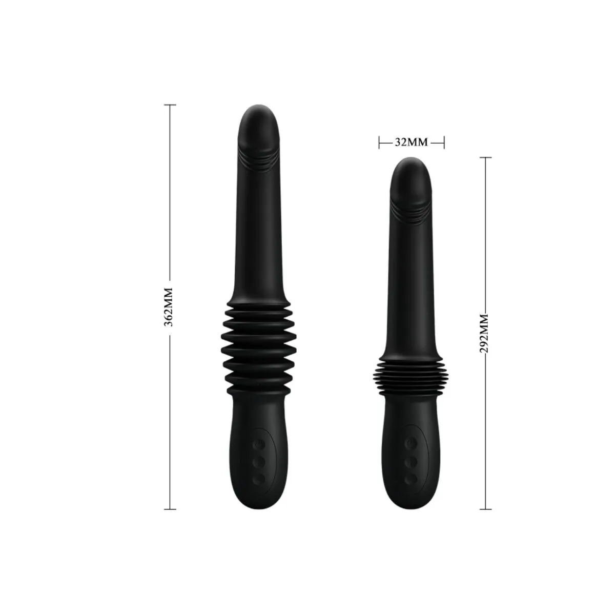Pazuzu Vibrator 3 Stossmodi Schwarz von Pretty Love | Fesselliebe.de