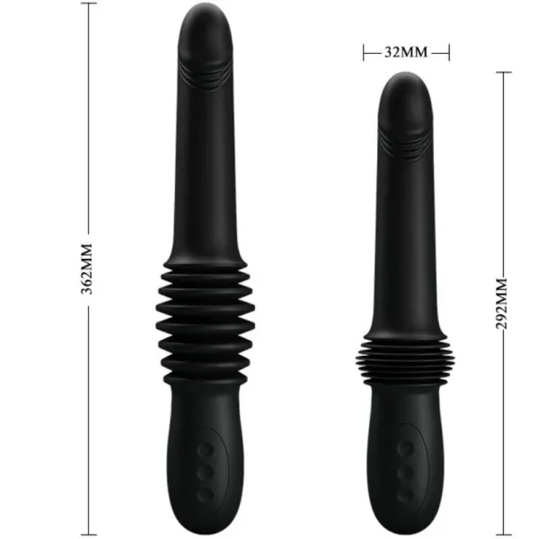 Pazuzu Vibrator 3 Stossmodi Schwarz von Pretty Love | Fesselliebe.de