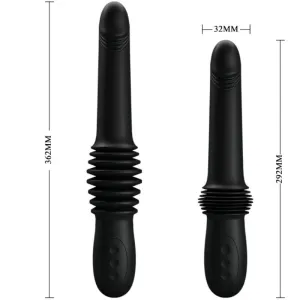 Pazuzu Vibrator 3 Stossmodi Schwarz von Pretty Love