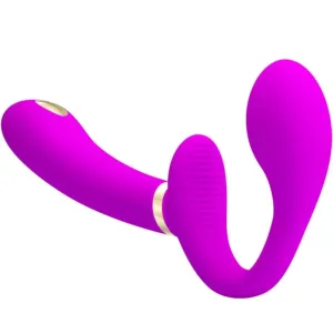 Thunderbird Doppelter Strap-On-Vibrator mit Fernbedienung Lila von Pretty Love