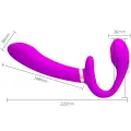 Thunderbird Doppelter Strap-On-Vibrator mit Fernbedienung Lila von Pretty Love