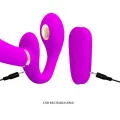 Thunderbird Doppelter Strap-On-Vibrator mit Fernbedienung Lila von Pretty Love