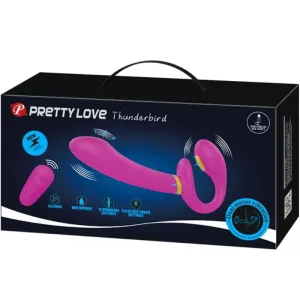 Thunderbird Doppelter Strap-On-Vibrator mit Fernbedienung Lila von Pretty Love