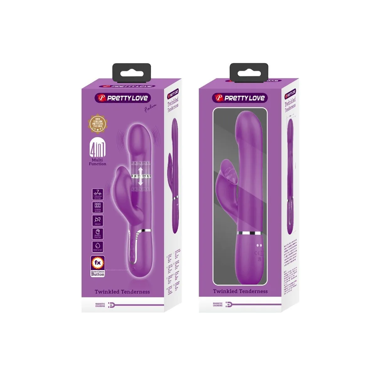 4 In 1 Multifunktionsvibrator & Stimulator Lila von Pretty Love | Fesselliebe.de