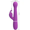 Dejon 3 In 1 Multifunktions-Rabbit-Vibrator Lila von Pretty Love