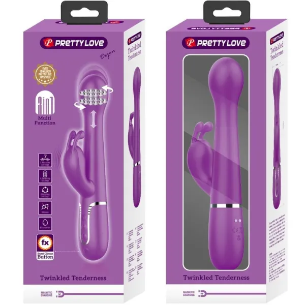 Dejon 3 In 1 Multifunktions-Rabbit-Vibrator Lila von Pretty Love | Fesselliebe.de