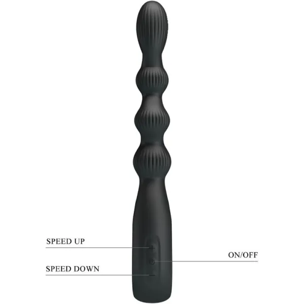 Federer Analvibrator 12 Vibrationen Schwarz von Pretty Love | Fesselliebe.de