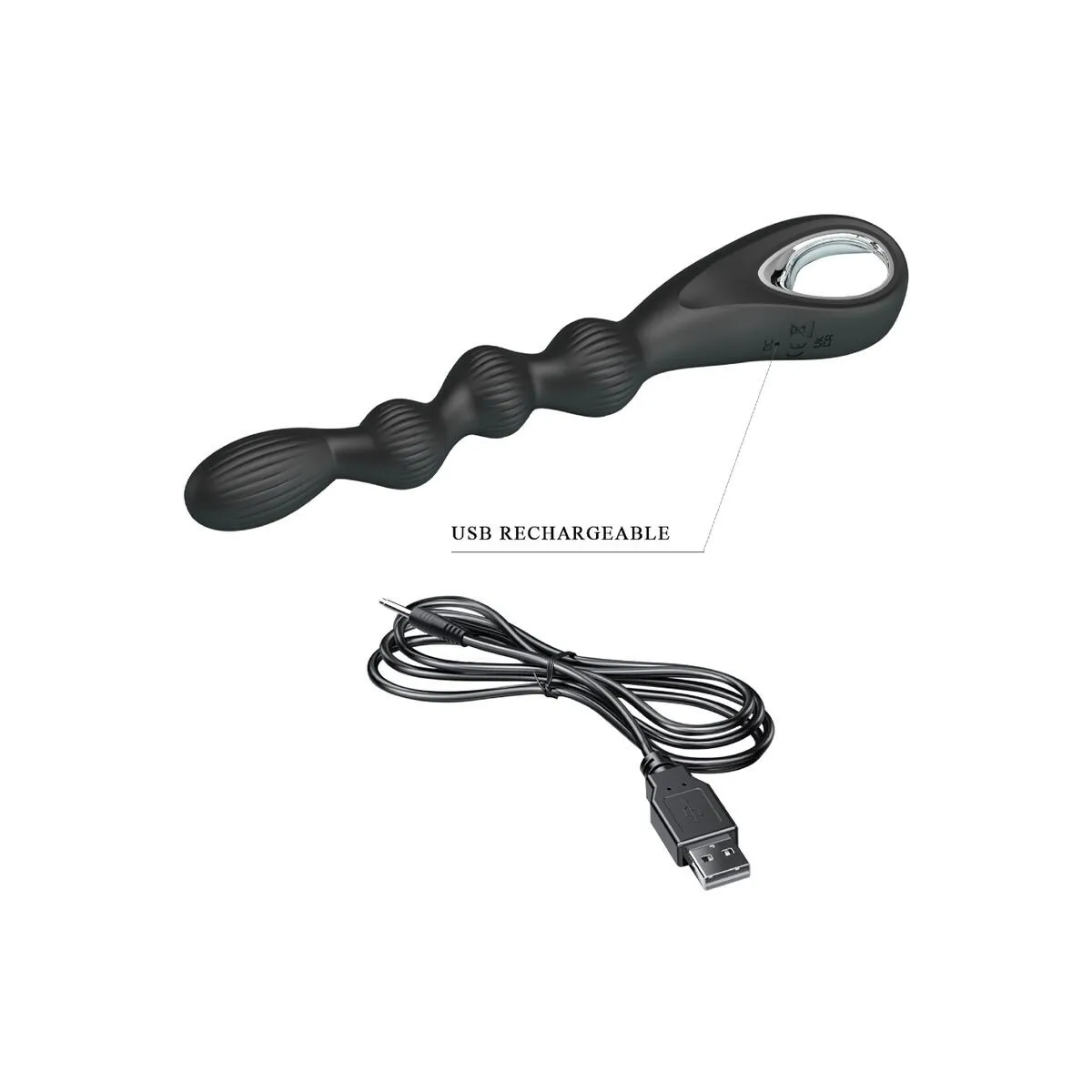 Federer Analvibrator 12 Vibrationen Schwarz von Pretty Love | Fesselliebe.de