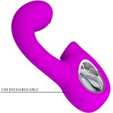 Sibel Sibel G-Spot Vibrator + Klitoris-Stimulator 10 Vibrationen Lila von Pretty Love | Fesselliebe.de