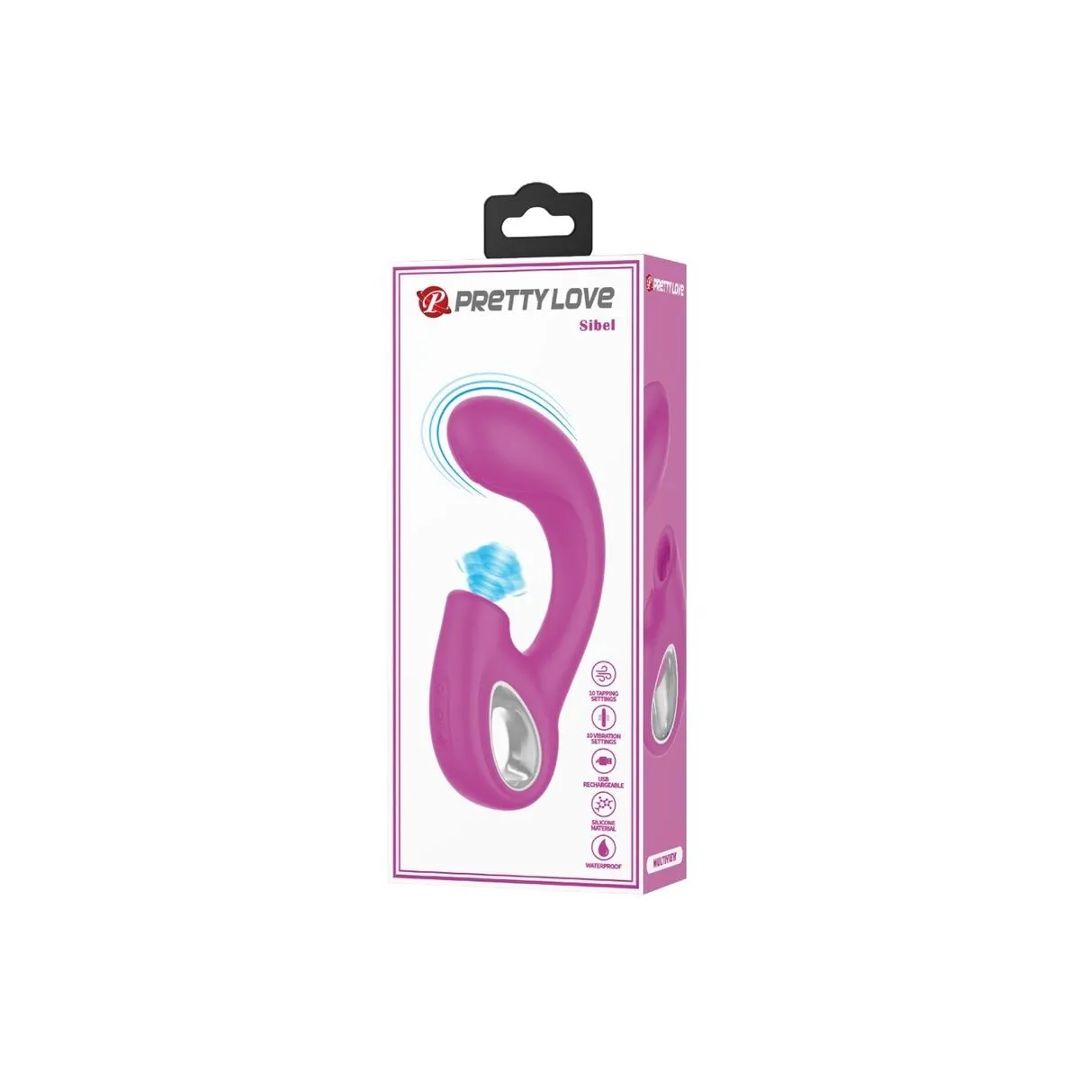 Sibel Sibel G-Spot Vibrator + Klitoris-Stimulator 10 Vibrationen Lila von Pretty Love | Fesselliebe.de