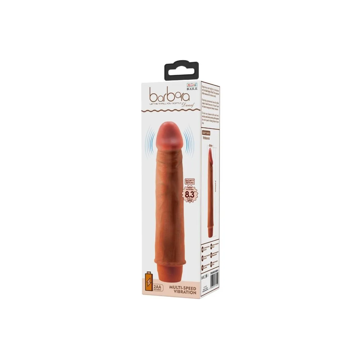 Zwerg Realistischer Vibrator 21 cm Mulatte von Baile | Fesselliebe.de