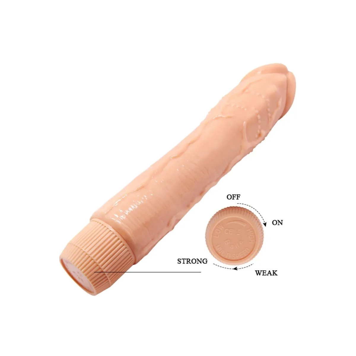 Dybbuk Realistischer Vibrator 24 cm Fleisch von Baile | Fesselliebe.de