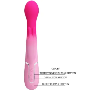 Dejon 3 In 1 Multifunktions-Rabbit-Vibrator Rosa von Pretty Love