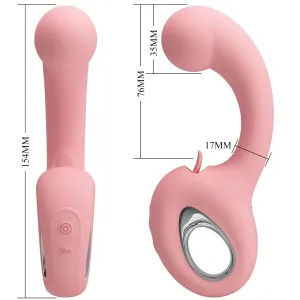 Erynnyes G-Spot Vibrator + Klitoris-Stimulator 10 Vibrationen Rosa von Pretty Love Smart