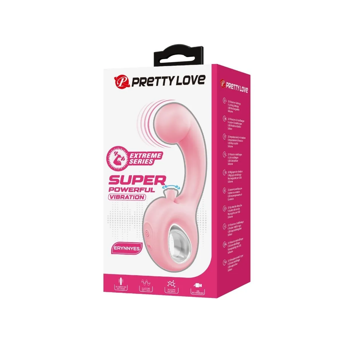 Erynnyes G-Spot Vibrator + Klitoris-Stimulator 10 Vibrationen Rosa von Pretty Love Smart | Fesselliebe.de
