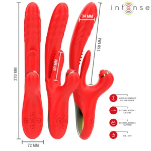 Rosalia Multifunktionsvibrator 3 In 1 Rot von Intense Fun