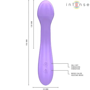 Becky Vibrator 19 cm Heizbar 7 Vibrationen Lila von Intense Fun