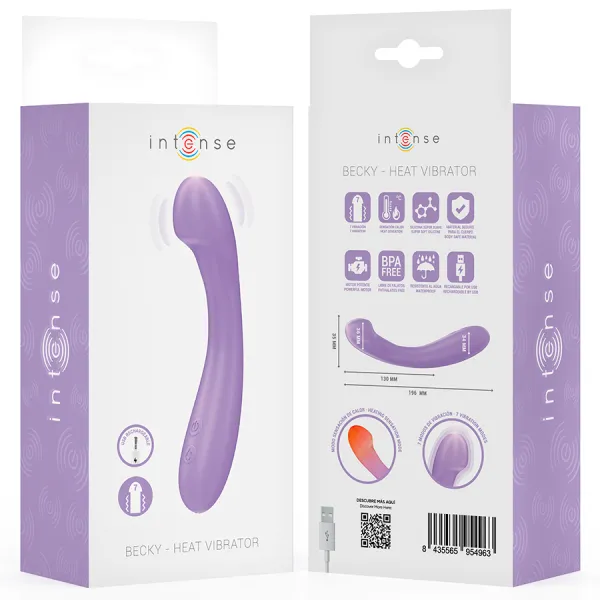 Becky Vibrator 19 cm Heizbar 7 Vibrationen Lila von Intense Fun | Fesselliebe.de