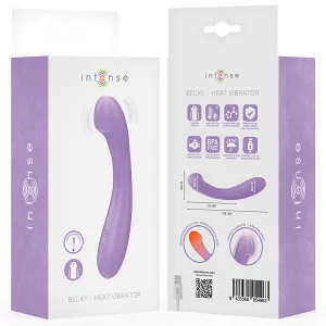 Becky Vibrator 19 cm Heizbar 7 Vibrationen Lila von Intense Fun