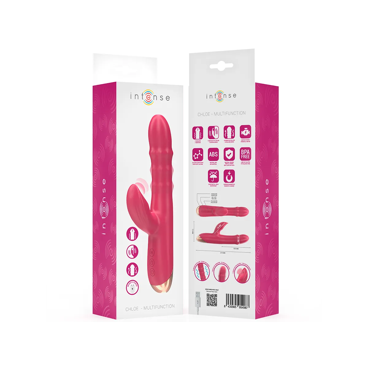 Chloe Multifunktionsvibrator 3 In 1 Rot von Intense Fun | Fesselliebe.de