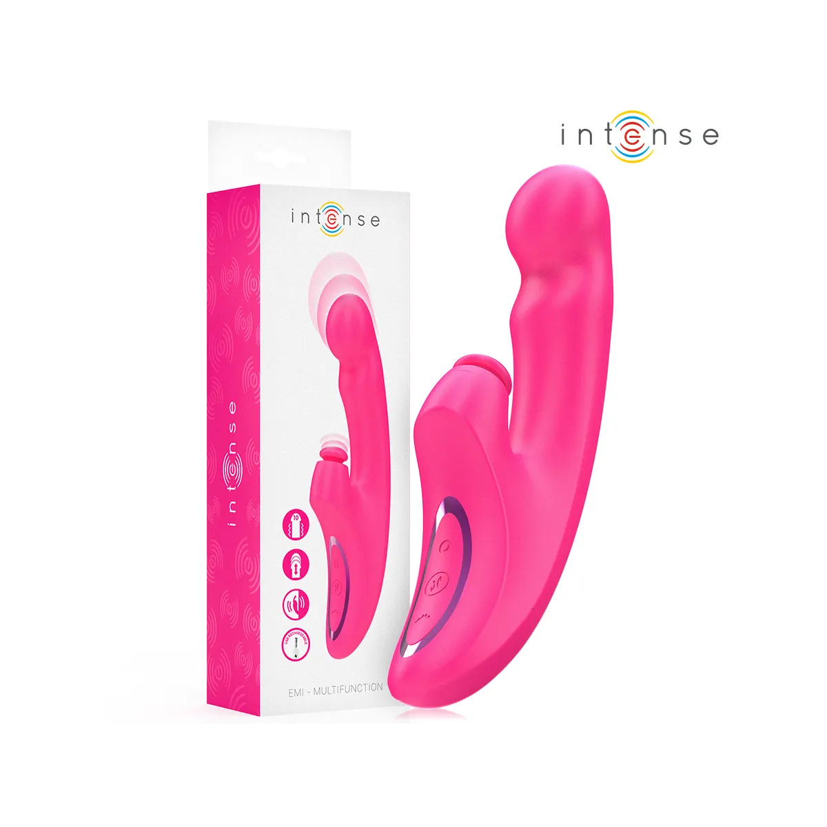 Emi Vibrator 13,5 cm Multifunktion 3 In 1 10 Vibrationen Rosa von Intense Fun | Fesselliebe.de