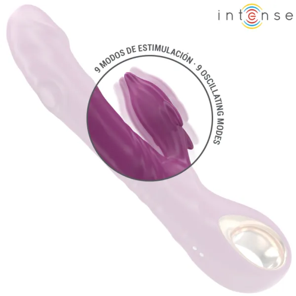 Halle Multifunktionsvibrator mit Delfin-Stimulierender Zunge Lila von Intense Fun | Fesselliebe.de
