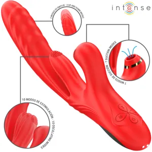 Karol Multifunktionsvibrator Stoss & Stimulation & Stimulierende Wellen Rot von Intense Fun