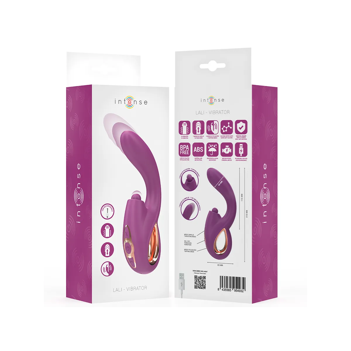 Lali Multifunktions-G-Punkt-Vibrator Tapping & Stoss & Vibration Lila von Intense Fun | Fesselliebe.de