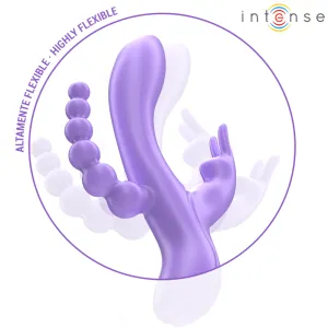 Miko Dreifachvibrator Rabbit & Stimulator & Anal 7 Vibrationen Lila von Intense Fun