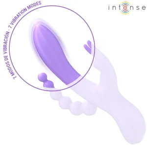 Miko Dreifachvibrator Rabbit & Stimulator & Anal 7 Vibrationen Lila von Intense Fun