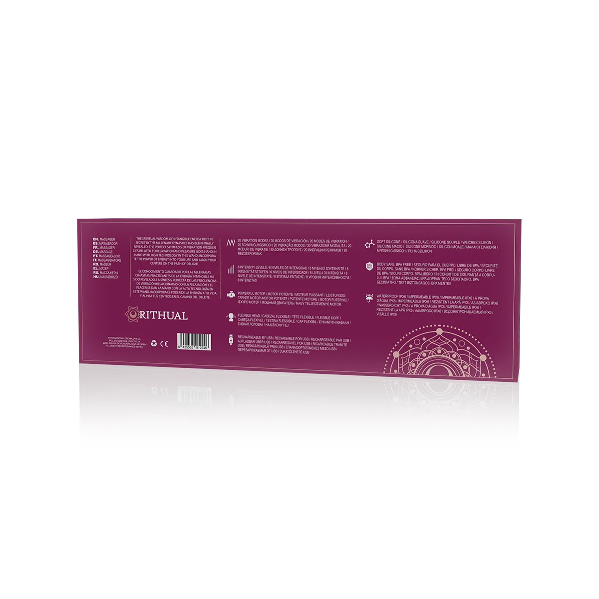 Leistungsstarker wiederaufladbarer Akasha - Wand 2,0 Orchidee von Rithual | Fesselliebe.de