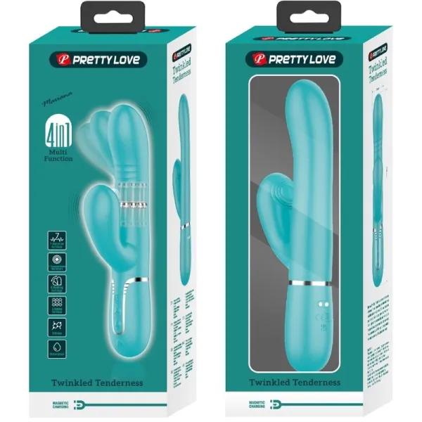 Multifunktions-G-Spot-Vibrator Aqua Grün von Pretty Love Flirtation | Fesselliebe.de