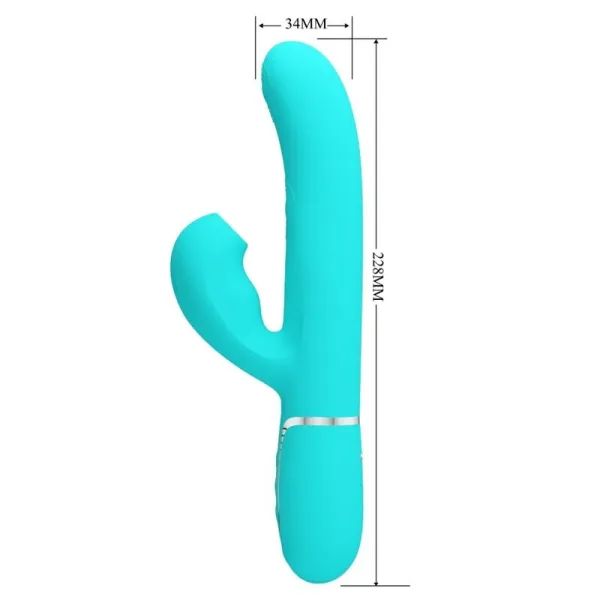 Perlita Multifunktions-3-In-1-G-Punkt-Vibrator Aqua Grün von Pretty Love Flirtation | Fesselliebe.de