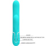 Perlita Multifunktions-3-In-1-G-Punkt-Vibrator Aqua Grün von Pretty Love Flirtation | Fesselliebe.de
