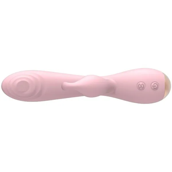 Magic Stick Vibrator mit Rabbit - Hellrosa von Nalone | Fesselliebe.de