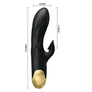 Schwarzer wiederaufladbarer, Vergoldeter Luxusvibrator von Pretty Love C-Type