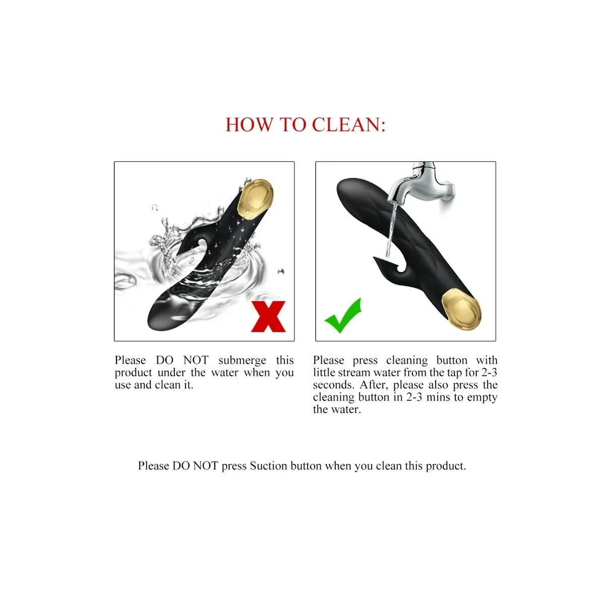 Schwarzer wiederaufladbarer, Vergoldeter Luxusvibrator von Pretty Love C-Type | Fesselliebe.de