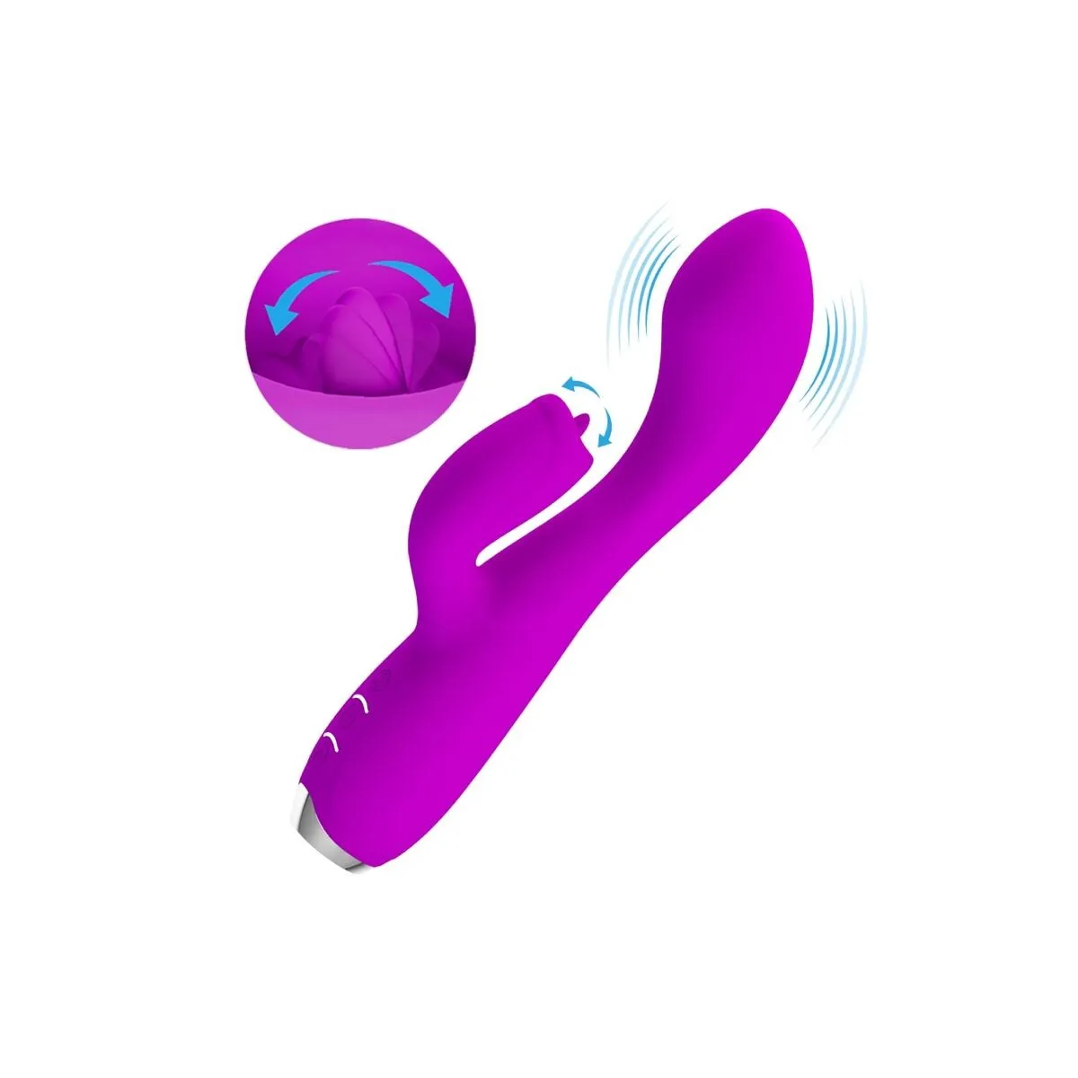 Gloria wiederaufladbarer Rabbitvibrator, Wasserdicht, Lila von Pretty Love C-Type | Fesselliebe.de