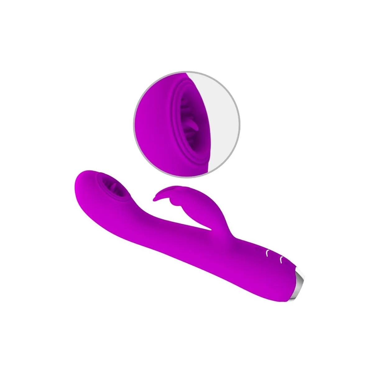 Rachel wiederaufladbarer Vibrator mit Lila Saugnapf von Pretty Love C-Type | Fesselliebe.de