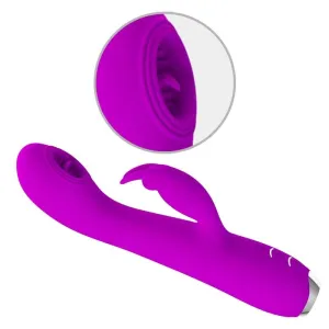 Rachel wiederaufladbarer Vibrator mit Lila Saugnapf von Pretty Love C-Type