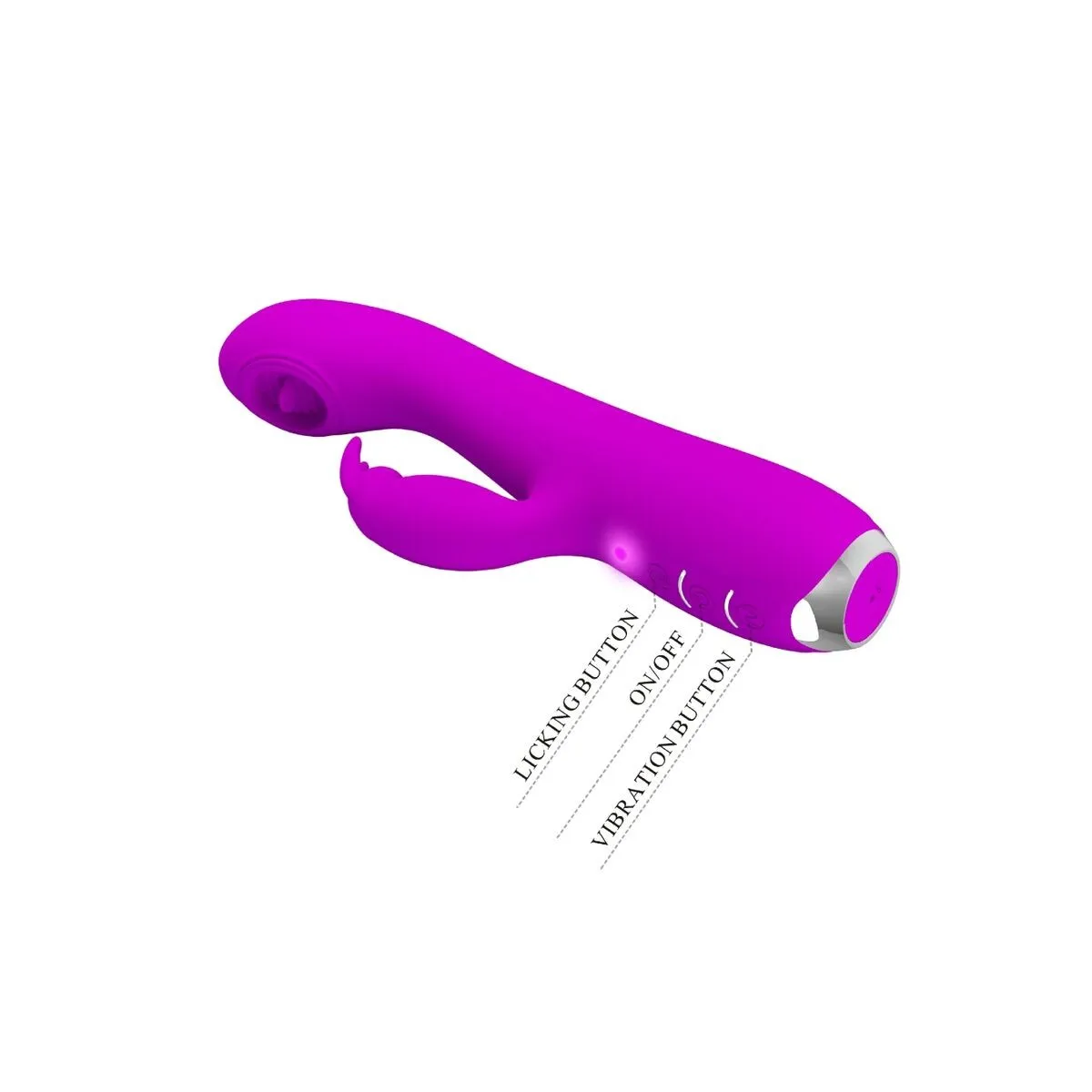 Rachel wiederaufladbarer Vibrator mit Lila Saugnapf von Pretty Love C-Type | Fesselliebe.de