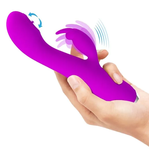 Rachel wiederaufladbarer Vibrator mit Lila Saugnapf von Pretty Love C-Type | Fesselliebe.de