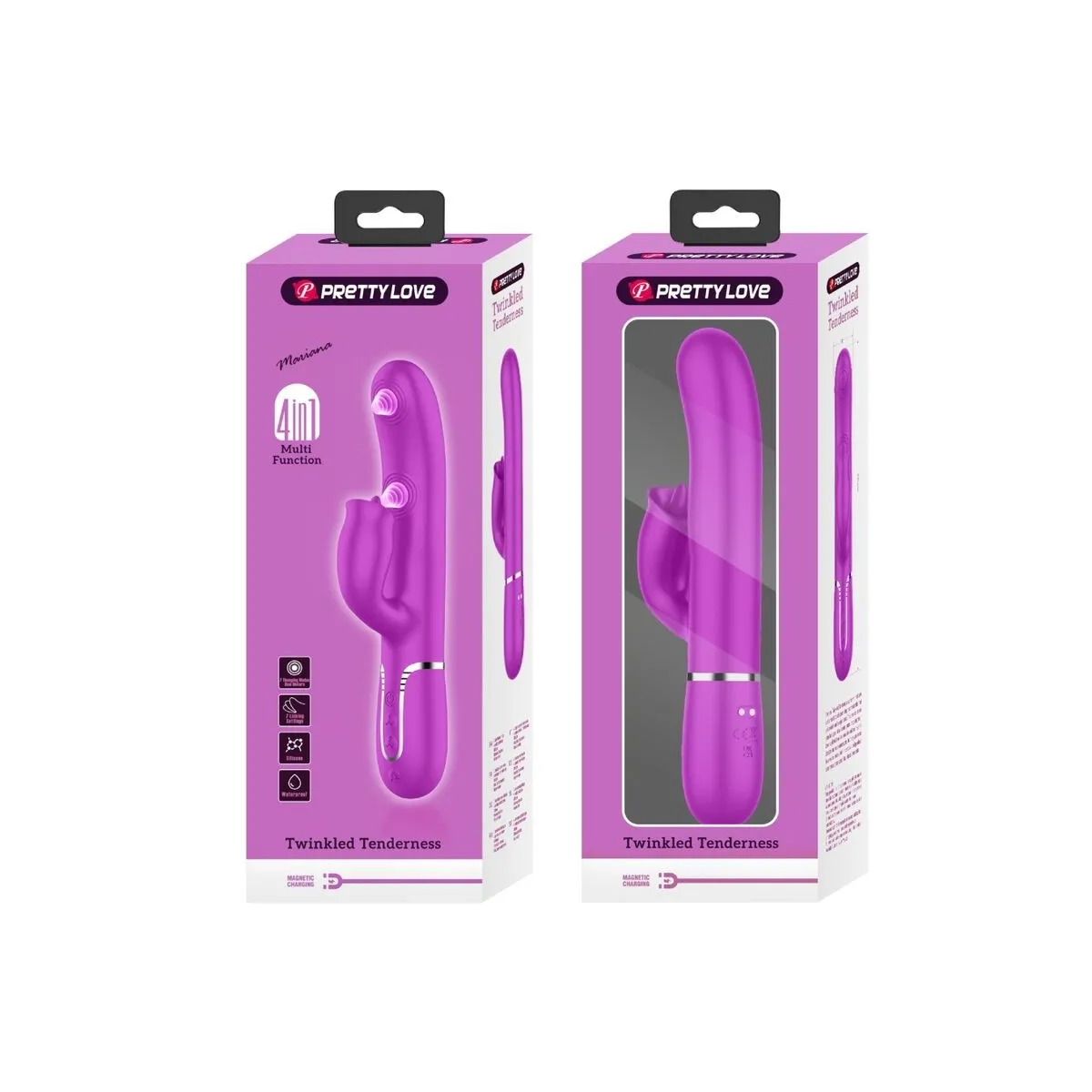 Rabbitvibrator mit Leckendem Fuchsia von Pretty Love Flirtation | Fesselliebe.de