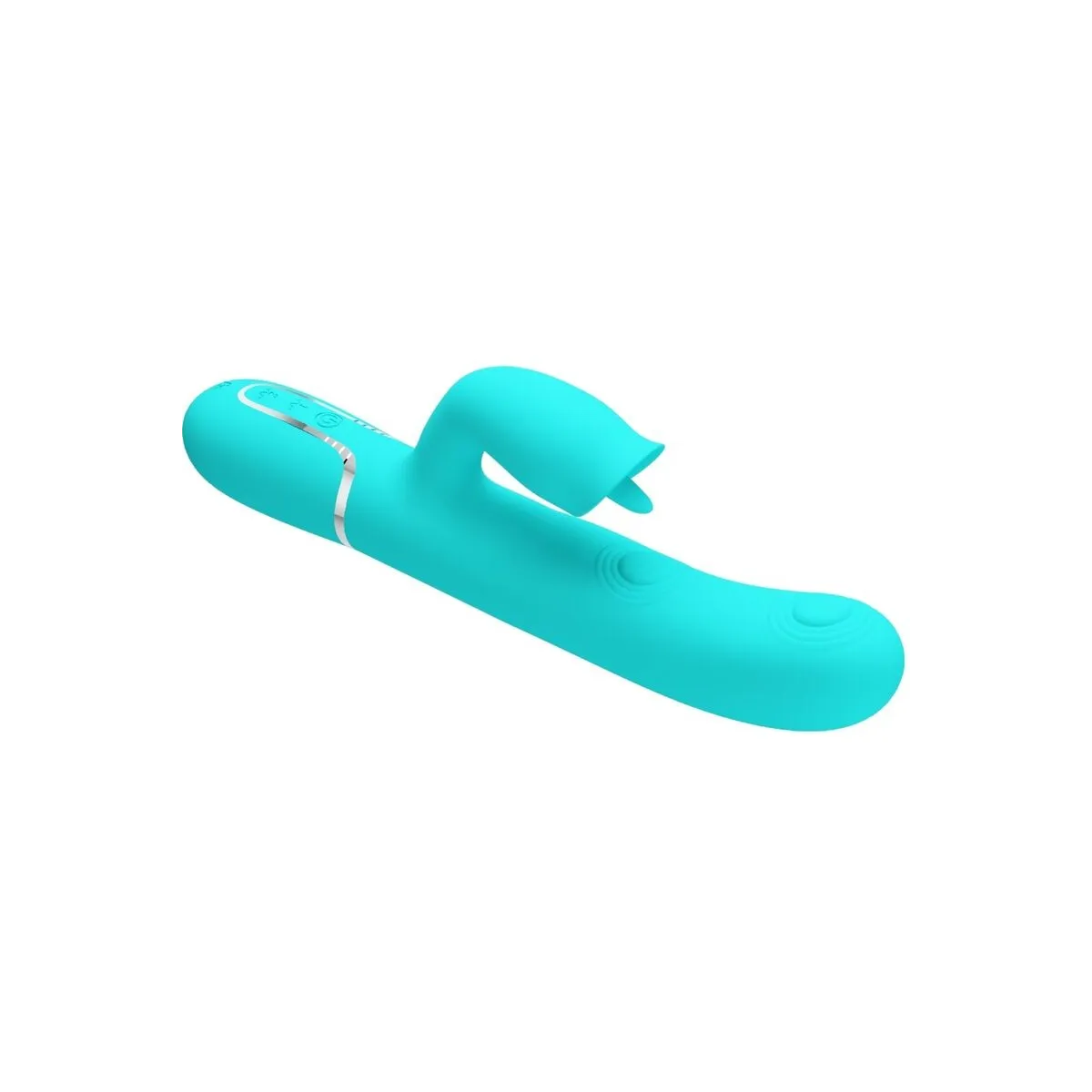 Rabbitvibrator mit Leckendem Aquagrün von Pretty Love Flirtation | Fesselliebe.de