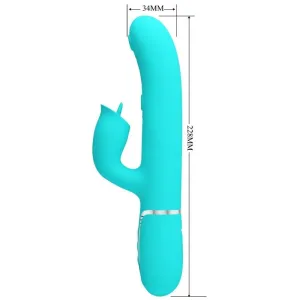 Rabbitvibrator mit Leckendem Aquagrün von Pretty Love Flirtation