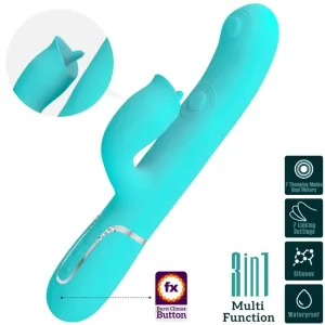 Rabbitvibrator mit Leckendem Aquagrün von Pretty Love Flirtation