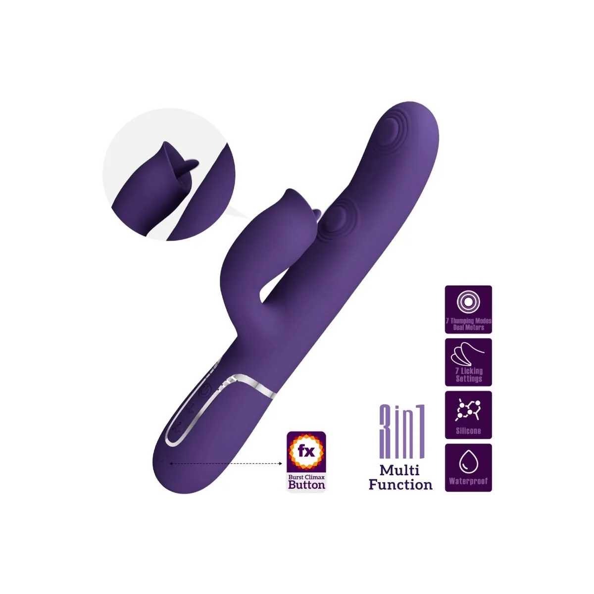 Rabbitvibrator mit Lila Lecken von Pretty Love Flirtation | Fesselliebe.de