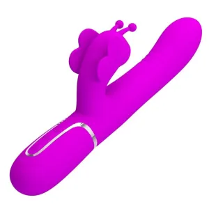 Multifunktions-Rabbitvibrator 4 In 1 Schmetterling Fuchsia von Pretty Love Flirtation