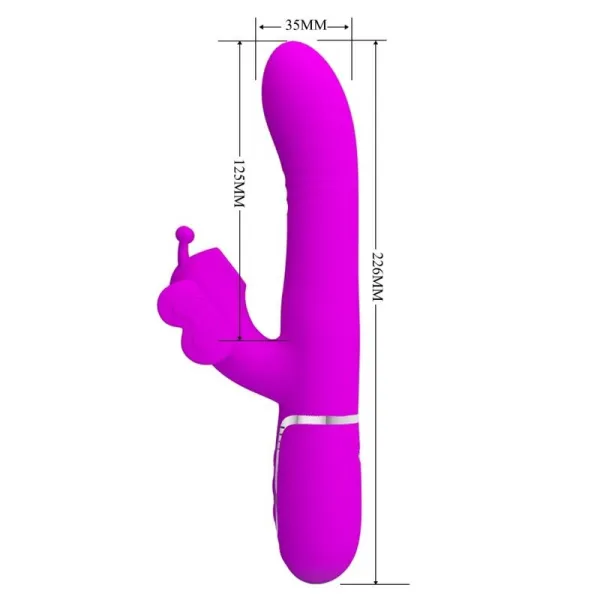 Multifunktions-Rabbitvibrator 4 In 1 Schmetterling Fuchsia von Pretty Love Flirtation | Fesselliebe.de