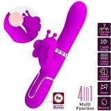 Multifunktions-Rabbitvibrator 4 In 1 Schmetterling Fuchsia von Pretty Love Flirtation | Fesselliebe.de